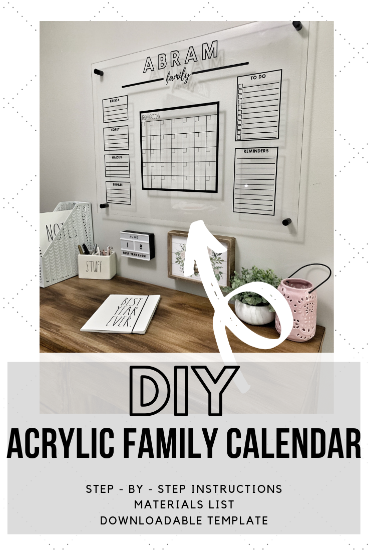 custom acrylic calendar DIY