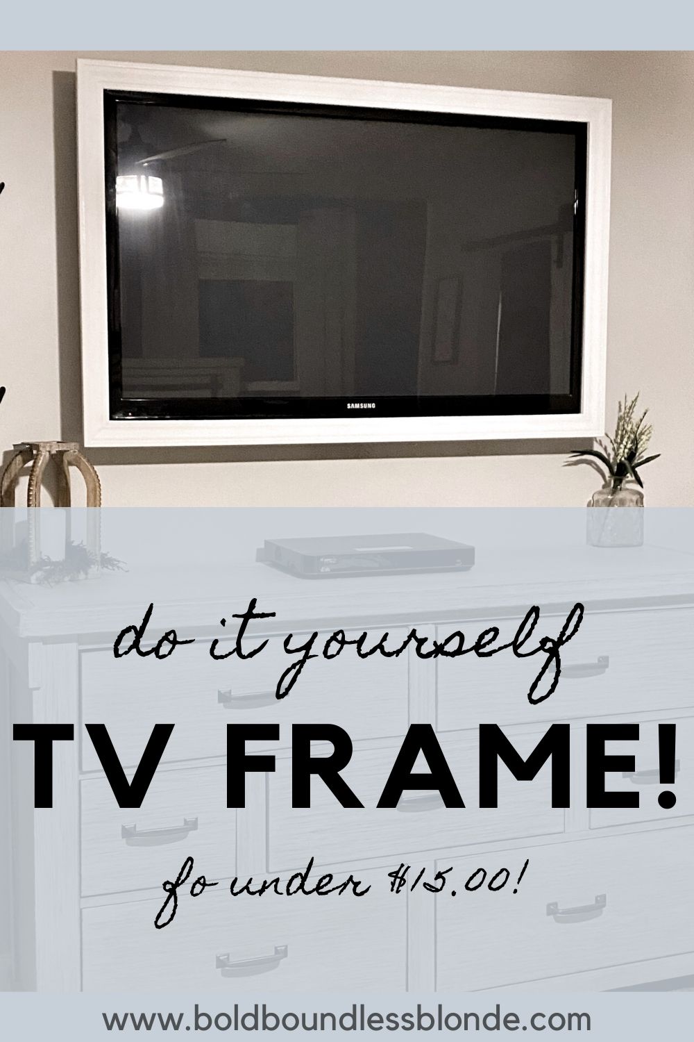 Build your own DIY TV Frame Cheap! Home With Krissy