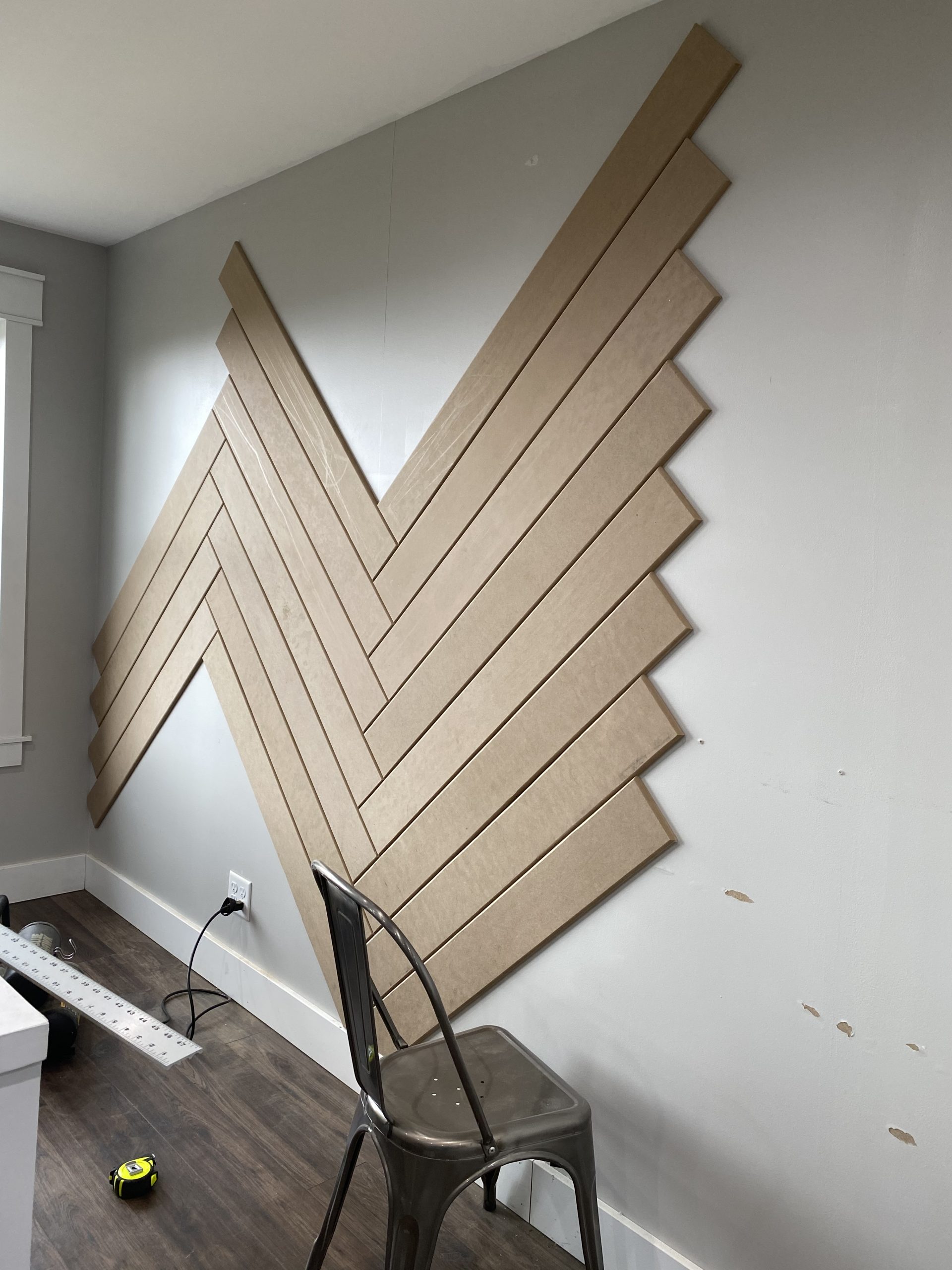 Herringbone Accent Wall DIY Home With Krissy