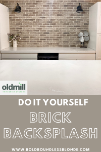 BRICK BACKSPLASH - DIY - Home With Krissy