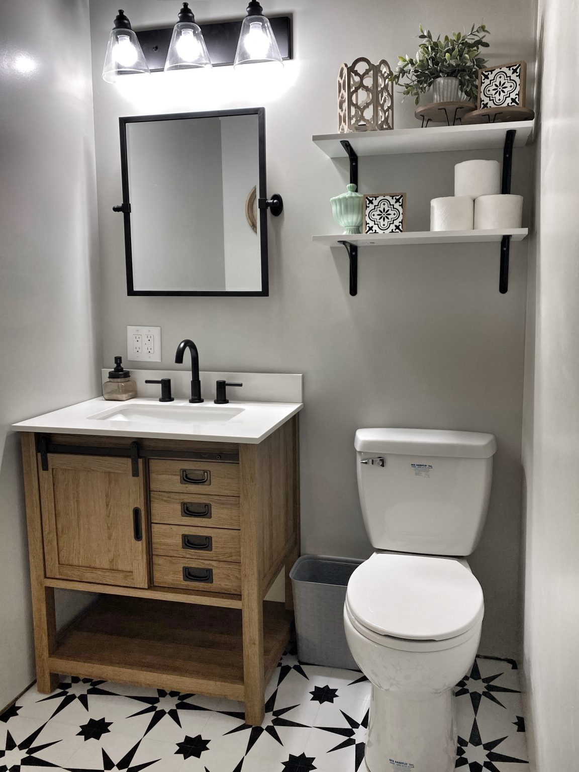 BASEMENT BATHROOM - A DIY ALTERNATIVE - Home With Krissy