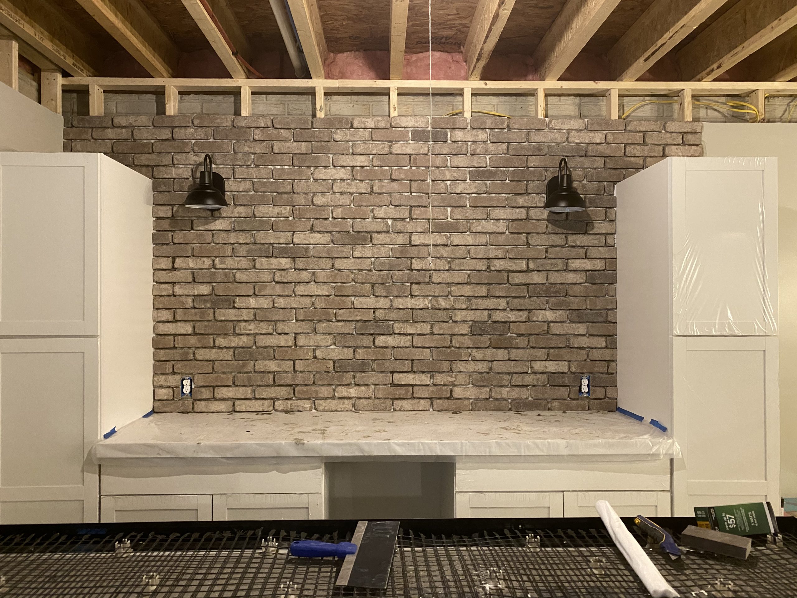 BRICK BACKSPLASH - DIY - Home With Krissy